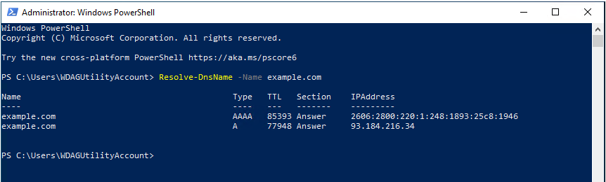 A records in powershell